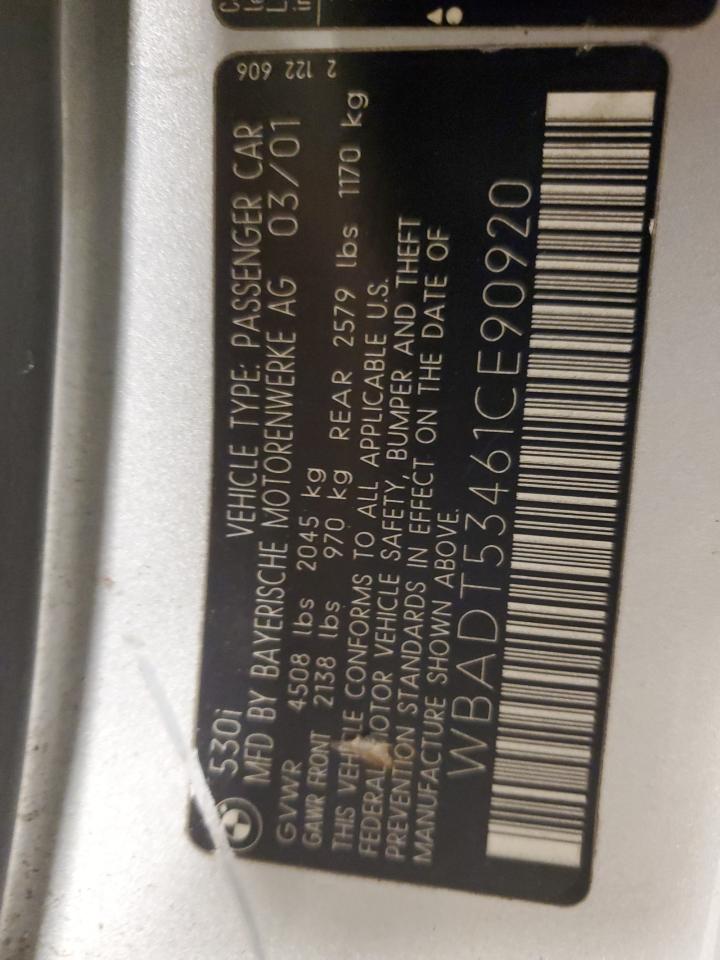 WBADT53461CE90920 2001 BMW 530 I