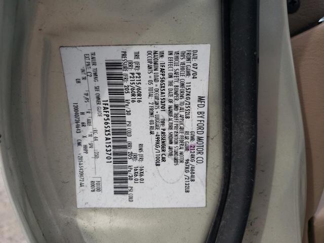 2005 Ford Taurus Sel VIN: 1FAFP56SX5A153701 Lot: 50279594