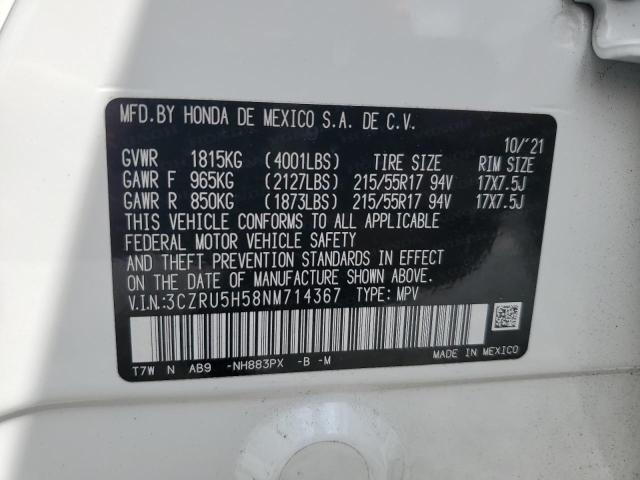 2022 Honda Hr-V Ex VIN: 3CZRU5H58NM714367 Lot: 50685254