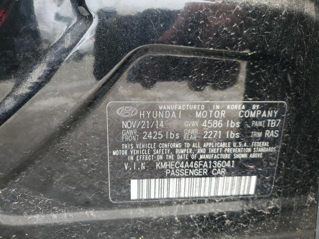 2015 Hyundai Sonata Hybrid VIN: KMHEC4A46FA136041 Lot: 52113954