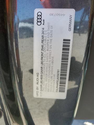 2018 AUDI S5 PRESTIG WAUR4AF55JA058781