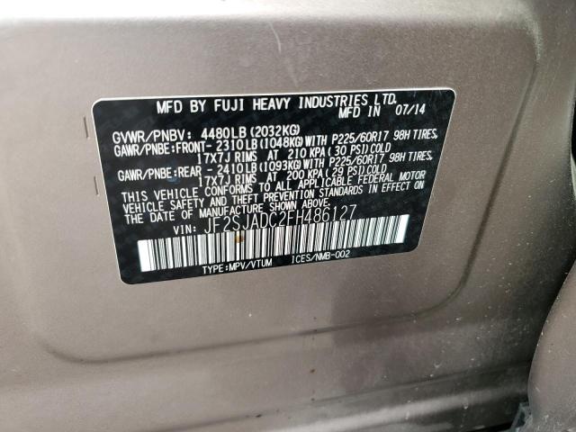 2015 Subaru Forester 2.5I Premium VIN: JF2SJADC2FH486127 Lot: 50285894