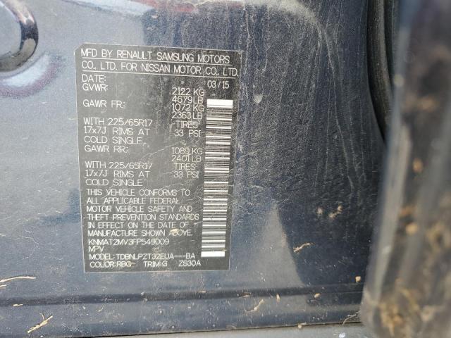 2015 Nissan Rogue S VIN: KNMAT2MV3FP549009 Lot: 39244753