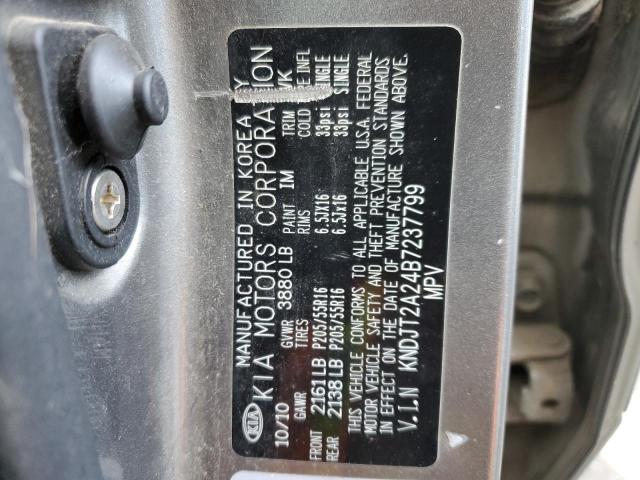 2011 Kia Soul + VIN: KNDJT2A24B7237799 Lot: 49483684