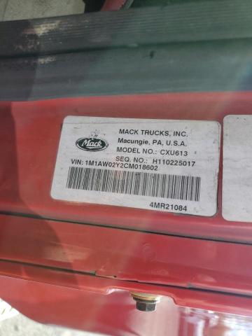 Lot #2487212804 2012 MACK 600 CXU600 salvage car