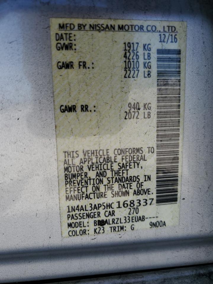 1N4AL3AP5HC168337 NISSAN ALTIMA 2017