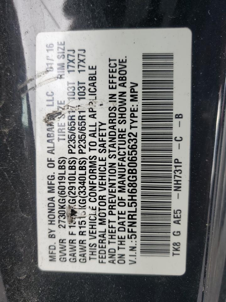 5FNRL5H68GB065632 HONDA All Models 2016