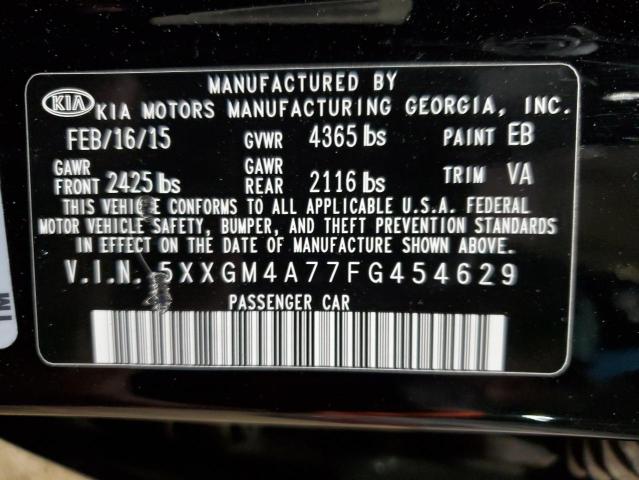 2015 Kia Optima Lx VIN: 5XXGM4A77FG454629 Lot: 50381984