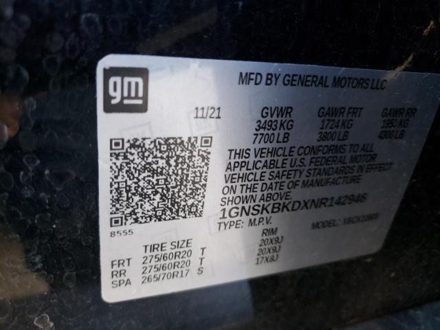 2022 Chevrolet Suburban K1500 Ls VIN: 1GNSKBKDXNR142946 Lot: 51608044