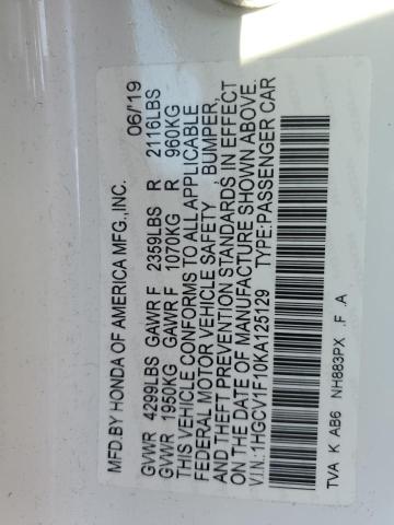 2019 HONDA ACCORD LX - 1HGCV1F10KA125129