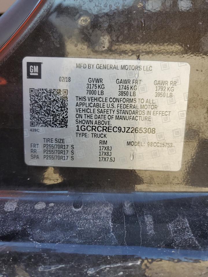 1GCRCREC9JZ265308 CHEVROLET ALL Models 2018
