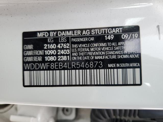 WDDWF8EB4LR546873 Mercedes-Benz C-Class C 300 4MAT 13