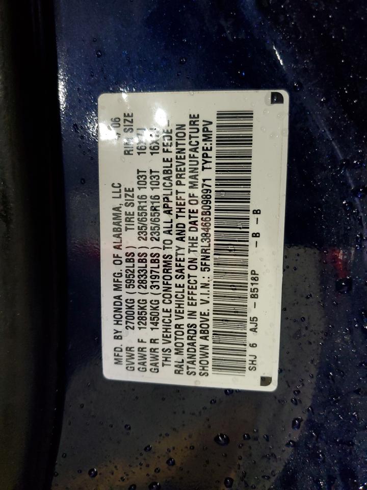 5FNRL38466B098971 2006 Honda Odyssey Ex