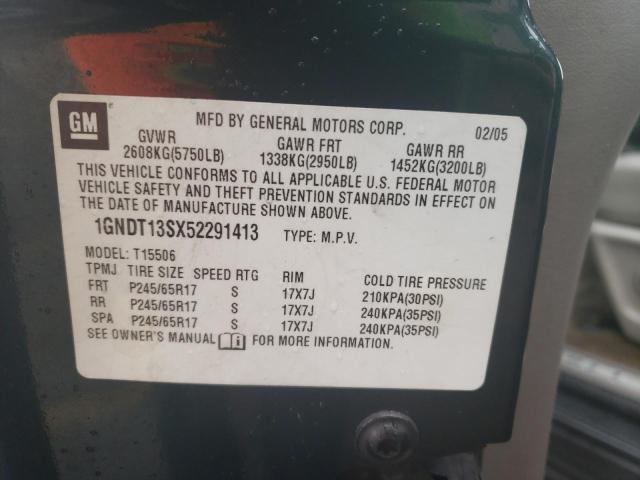 2005 Chevrolet Trailblazer Ls VIN: 1GNDT13SX52291413 Lot: 50436874