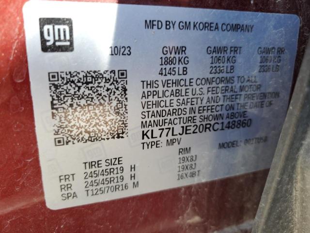 2024 CHEVROLET TRAX 2RS KL77LJE20RC148860