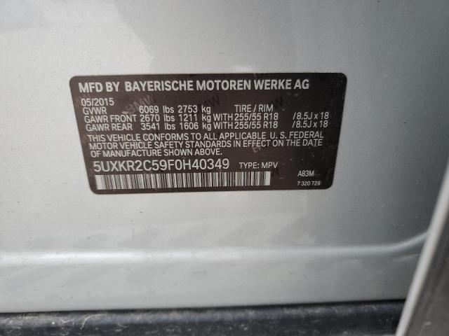 VIN 5UXKR2C59F0H40349 2015 BMW X5, Sdrive35I no.13