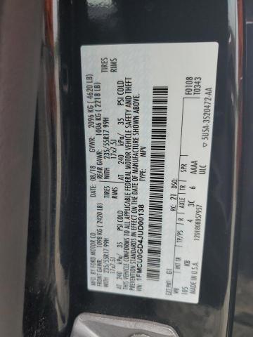 2018 Ford Escape Se VIN: 1FMCU0GD4JUD00138 Lot: 51770194