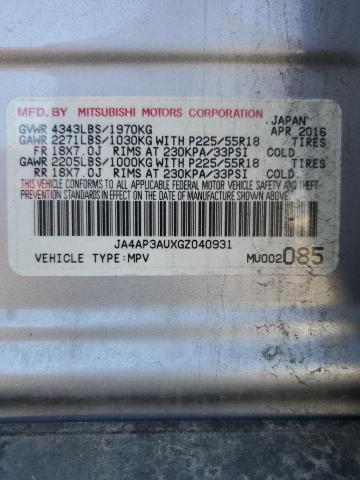 2016 Mitsubishi Outlander Sport Es VIN: JA4AP3AUXGZ040931 Lot: 51691414