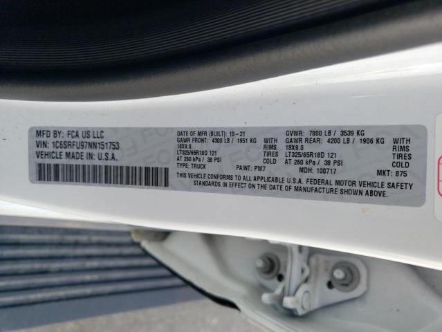 2022 RAM 1500 TRX - 1C6SRFU97NN151753