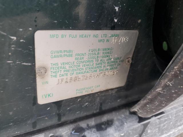 2004 Subaru Forester 2.5X VIN: JF1SG63654H750062 Lot: 52194444