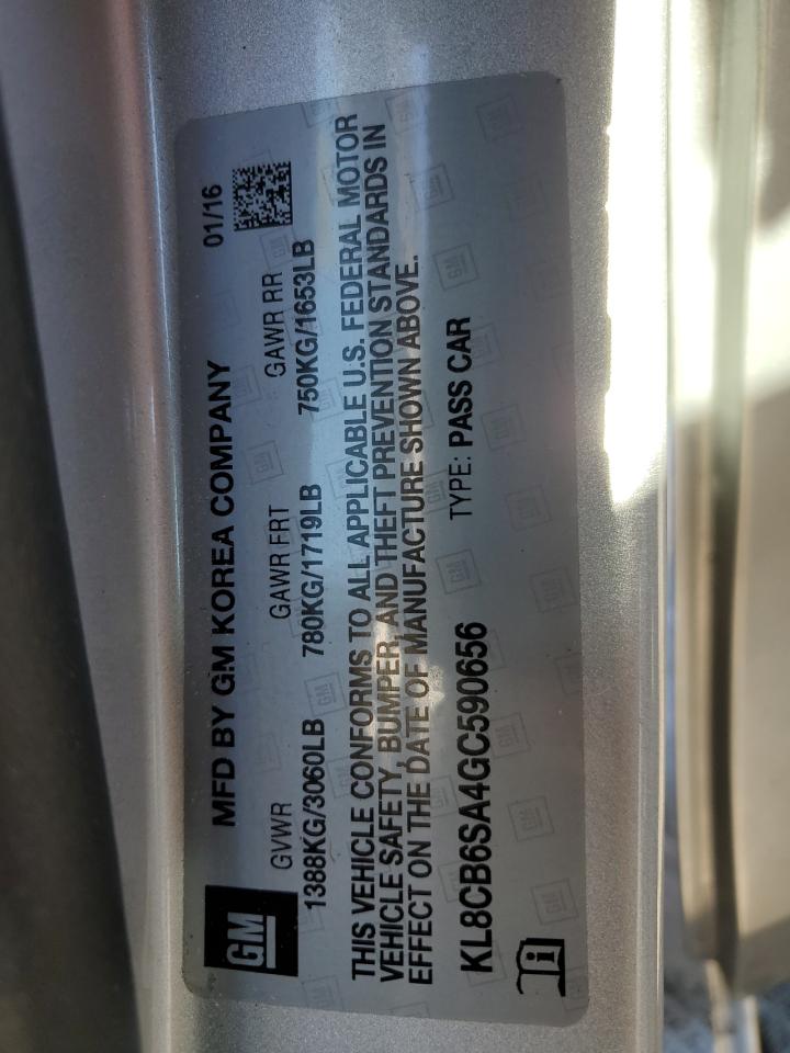 KL8CB6SA4GC590656 CHEVROLET SPARK 2016