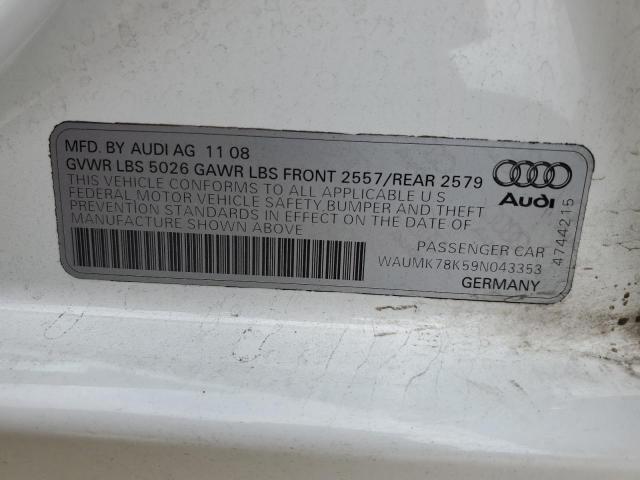 2009 Audi A4 Prestige VIN: WAUMK78K59N043353 Lot: 51025374