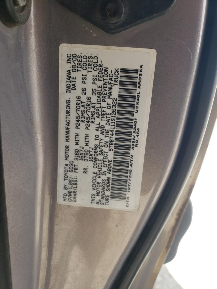 5TBBT44111S126322 2001 Toyota Tundra Access Cab