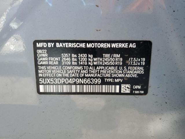 2023 BMW X3 XDRIVE3 - 5UX53DP04P9N66399