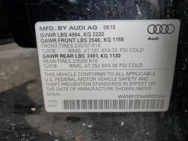 2016 Audi Q3 Premium Plus VIN: WA1EFCFS4GR003241 Lot: 51173454