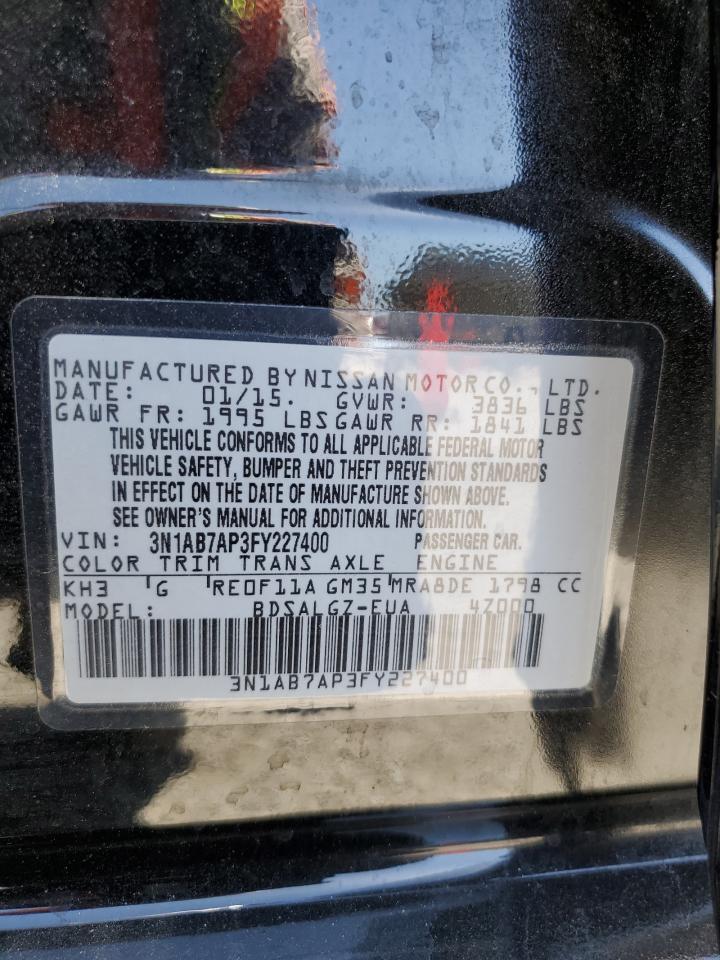 3N1AB7AP3FY227400 2015 Nissan Sentra S