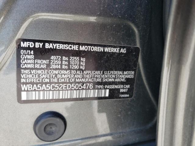 VIN WBA5A5C52ED505476 2014 BMW 5 Series, 528 I no.13