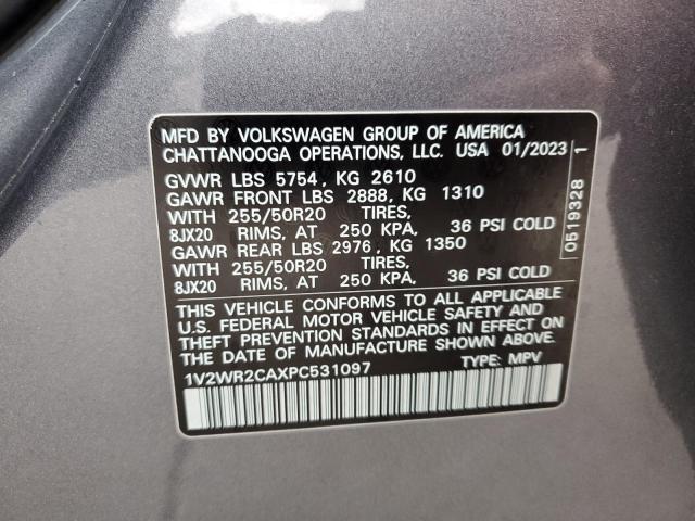 1V2WR2CAXPC531097 Volkswagen Atlas SE 13