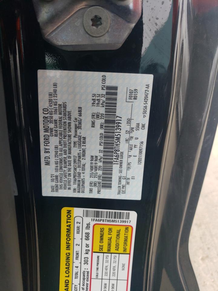 1FA6P8TH5M5139917 FORD ALL Models 2021