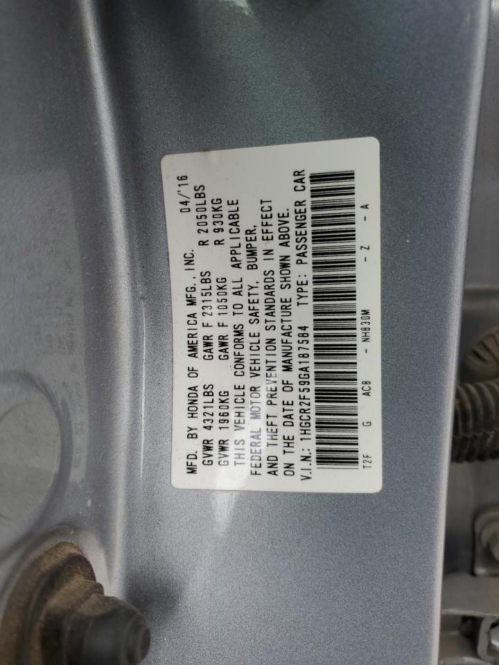 1HGCR2F59GA187584 2016 Honda Accord Sport