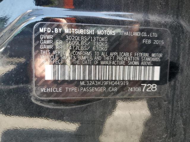 2015 Mitsubishi Mirage De VIN: ML32A3HJ9FH044919 Lot: 49482734