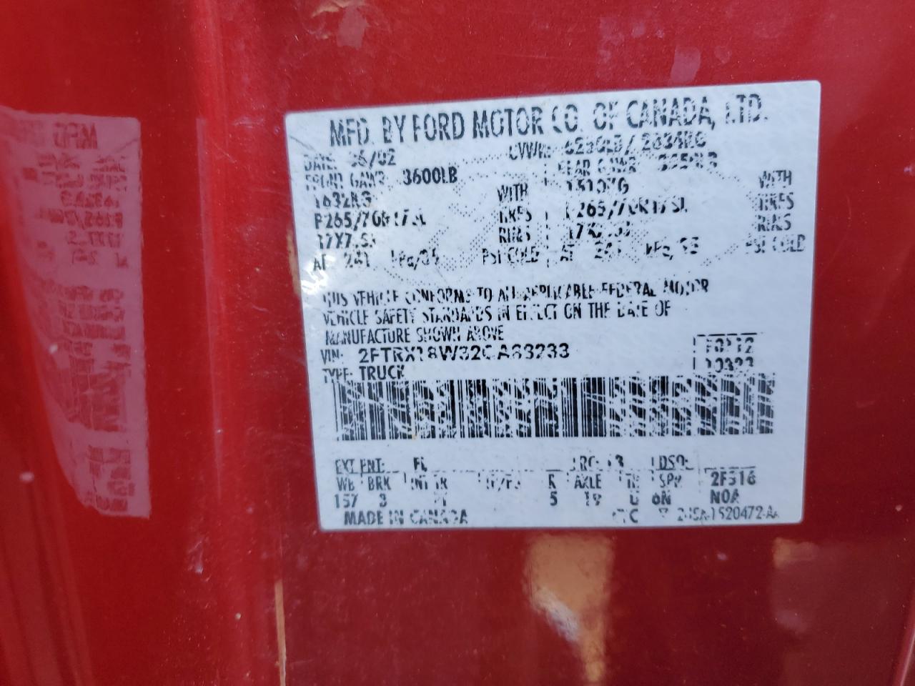 2FTRX18W32CA88233 2002 Ford F150