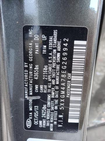 2014 Kia Optima Lx VIN: 5XXGM4A78EG269942 Lot: 50663744