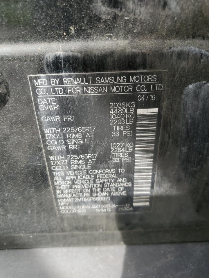 KNMAT2MT6GP689071 NISSAN ROGUE 2016