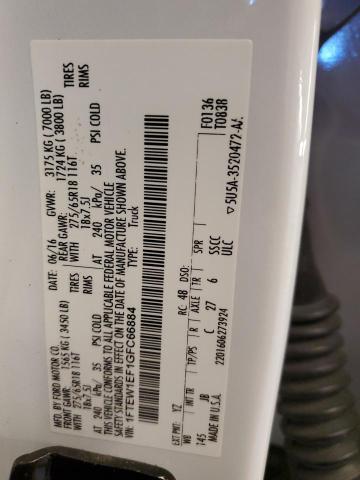 2016 FORD F150 SUPER - 1FTEW1EF1GFC66884