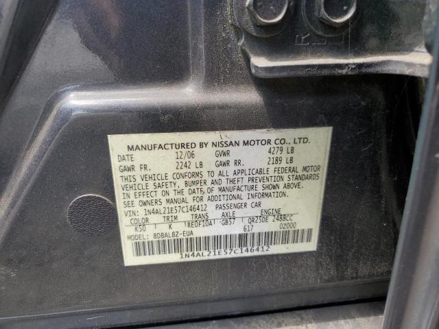 2007 Nissan Altima 2.5 VIN: 1N4AL21E57C146412 Lot: 50583884