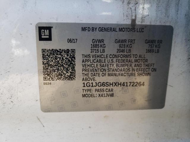 2017 CHEVROLET SONIC - 1G1JG6SHXH4172264