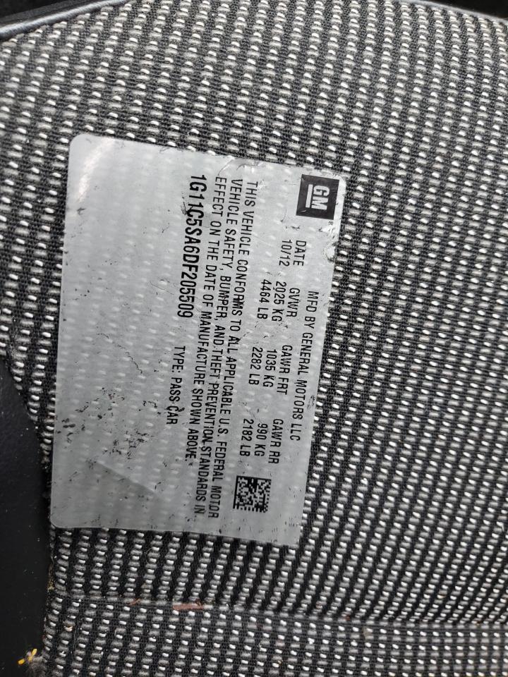 1G11C5SA6DF205509 2013 Chevrolet Malibu 1Lt