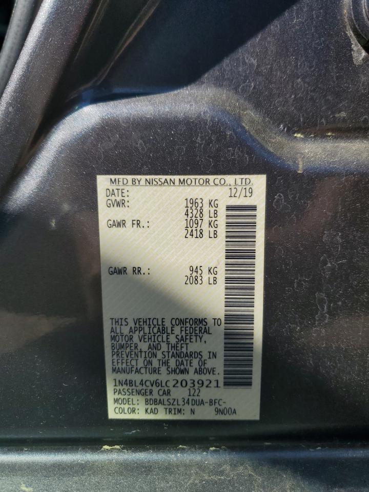 1N4BL4CV6LC203921 NISSAN ALTIMA 2020