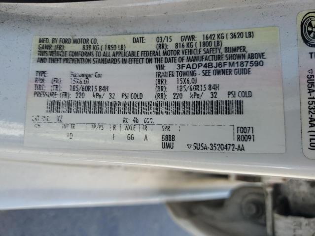 2015 FORD FIESTA 3FADP4BJ6FM187590