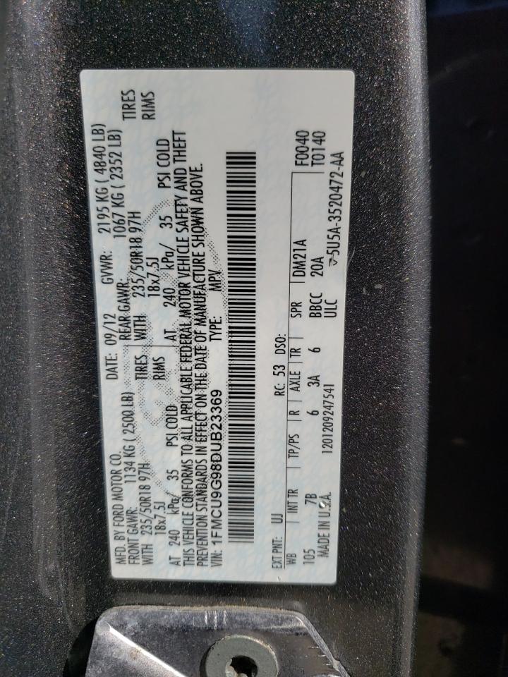 1FMCU9G98DUB23369 2013 Ford Escape Se