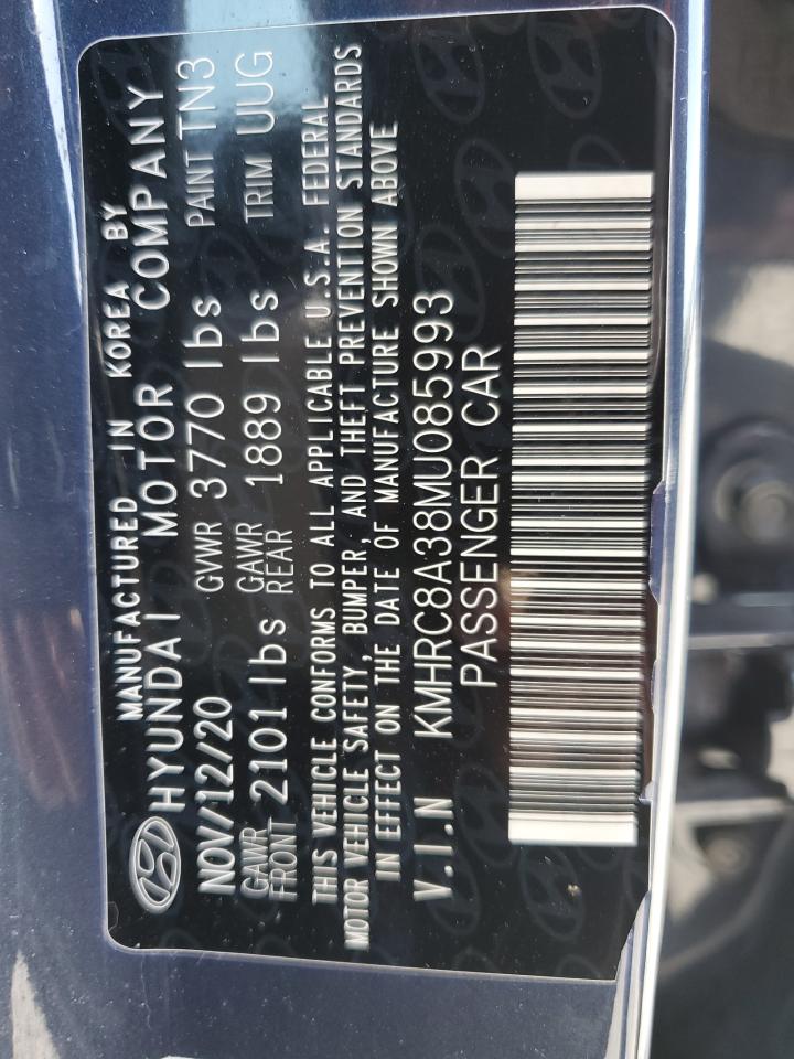 KMHRC8A38MU085993 2021 Hyundai Venue Sel