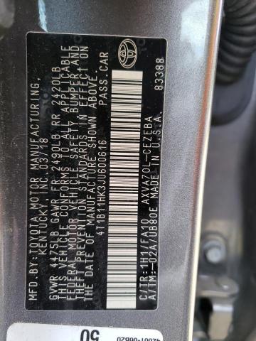 4T1B11HK3JU600616 2018 TOYOTA CAMRY - Image 12