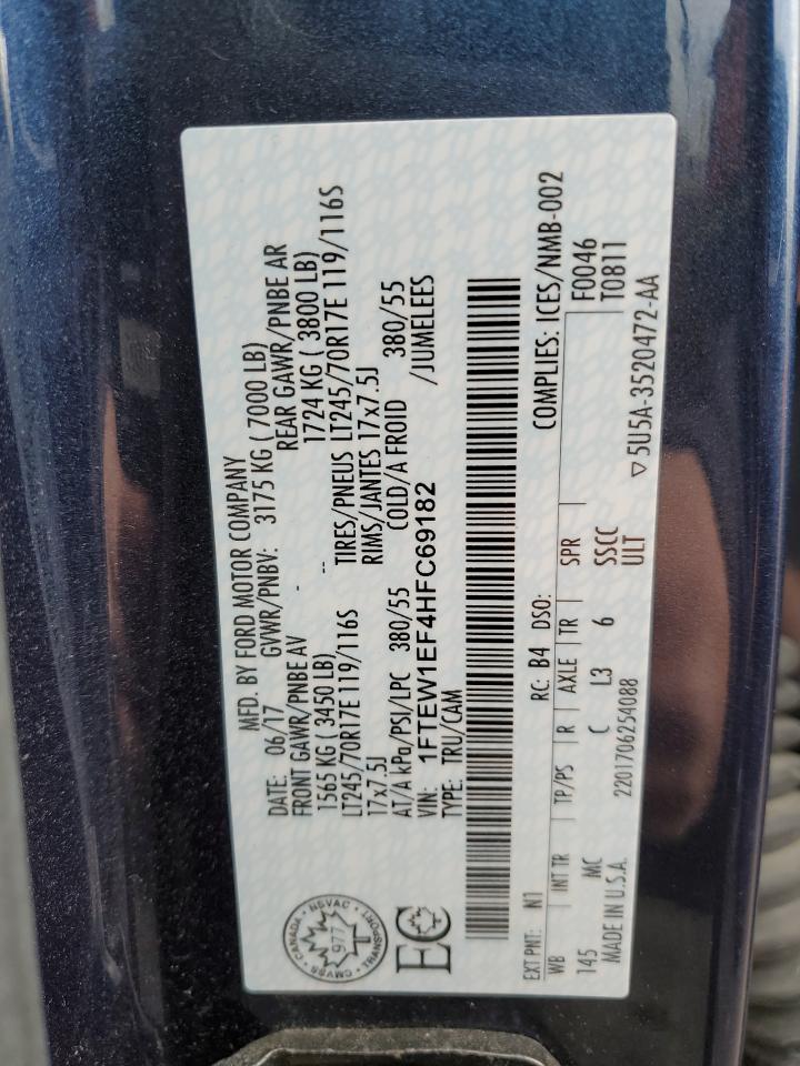 1FTEW1EF4HFC69182 FORD F-150 2017