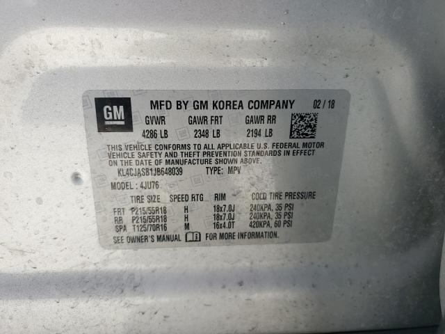 2018 BUICK ENCORE PRE - KL4CJASB1JB648039