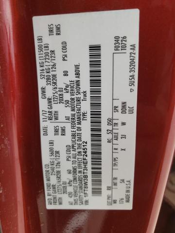 2017 Ford F350 Super Duty VIN: 1FT8W3BT3HEF24512 Lot: 49215094